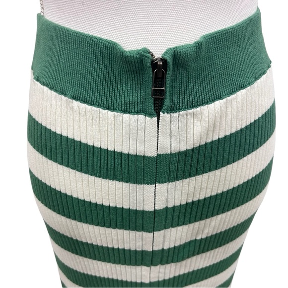 Anthropologie Daily Practice Slim Ribbed Knit Front Zip Slit Maxi Tube Skirt - Picture 5 of 15